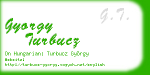 gyorgy turbucz business card