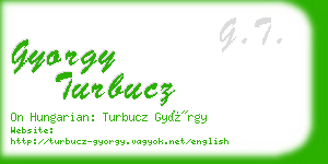 gyorgy turbucz business card